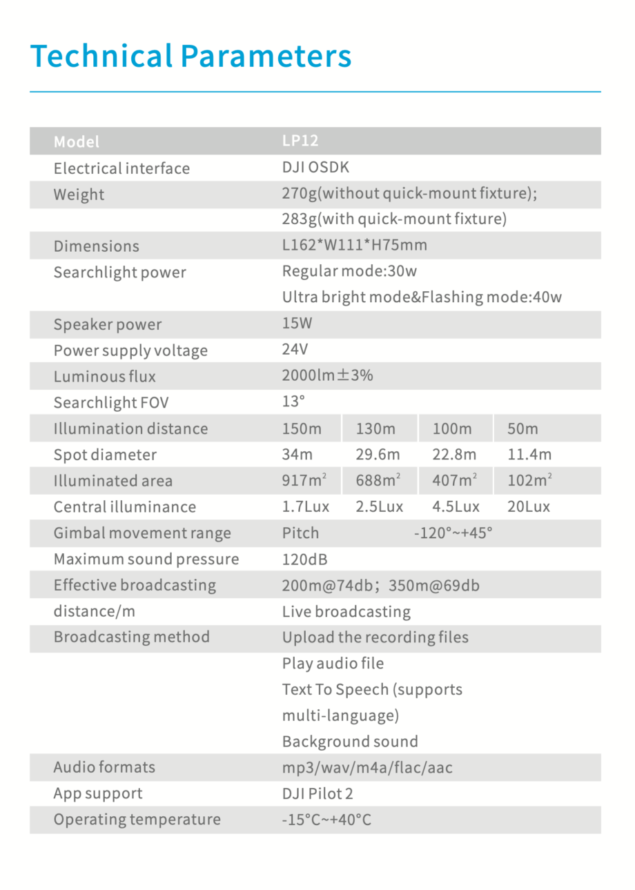 CZI LP12 Searchlight and Speaker System - M30-serien